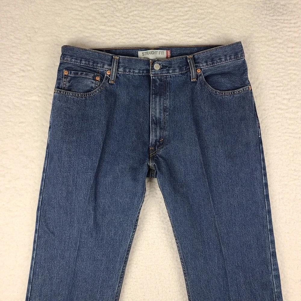 Levi's 505‎ Jeans Mens Blue 36x30 Straight Fit 100% Cotton Medium Wash